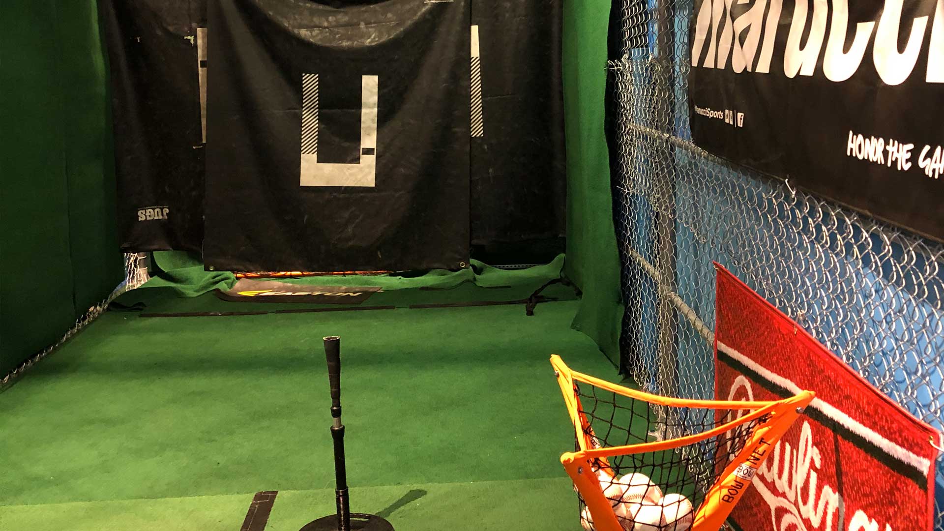 Batting Cage Sports Scene